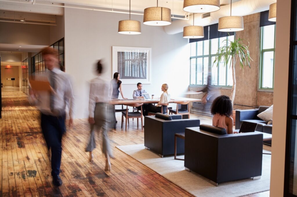 A busy office